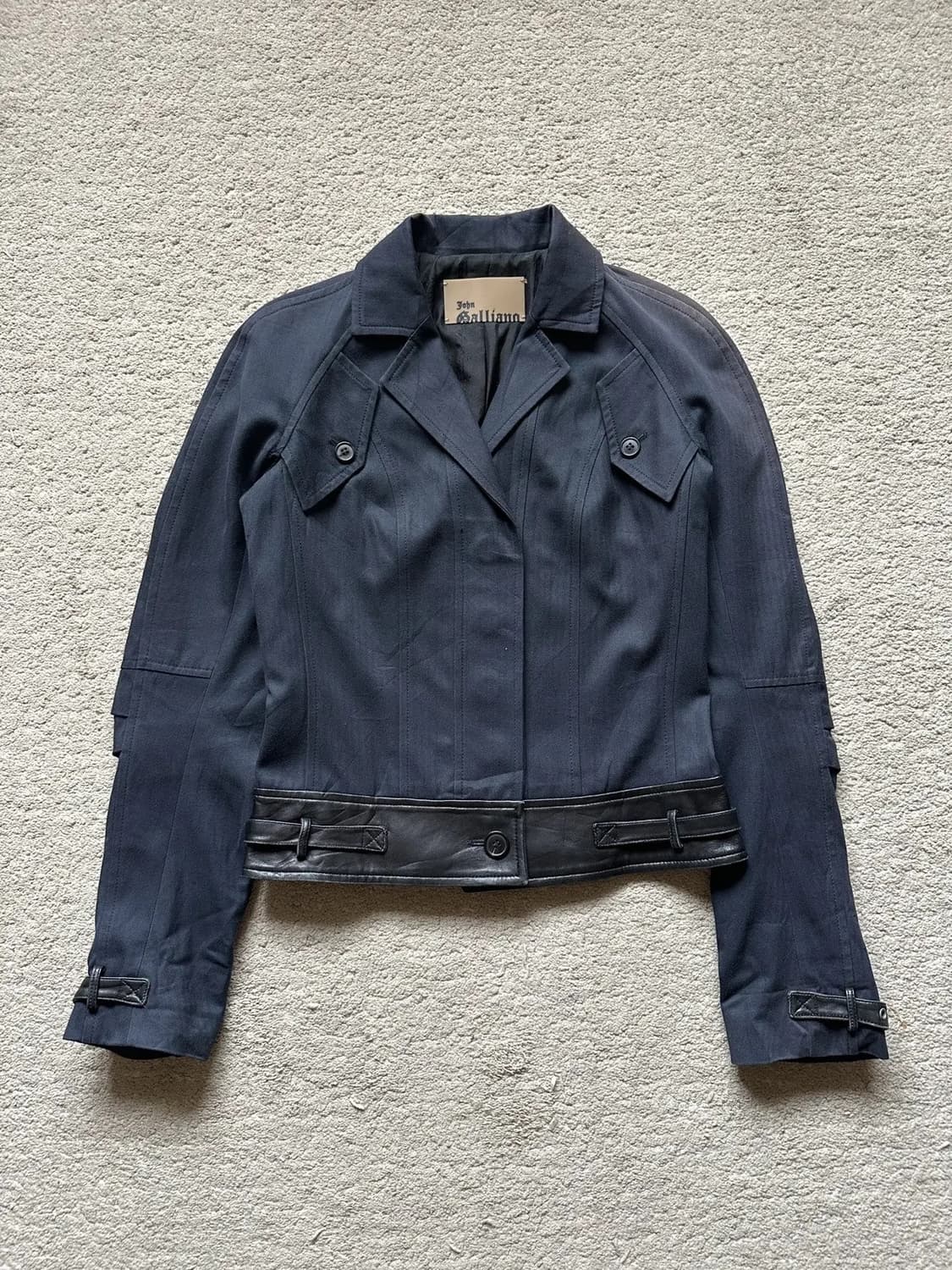 2003fw 존 갈리아노 레더 트림 자켓 상품이미지1