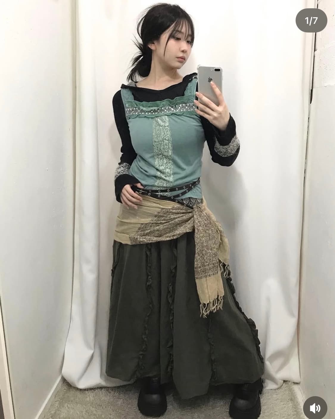 엑시즈팜 모리 보헤미안 히피 스윙잉서울 코디세트 미라이클립 젤리포포 상품이미지2