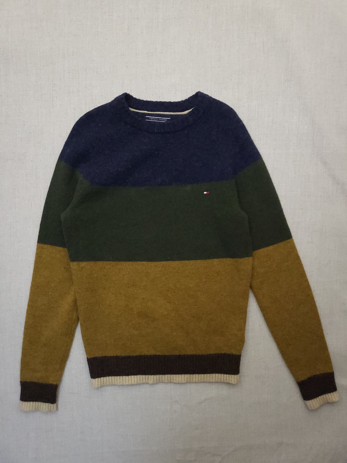 타미힐피거 컬러블록 니트 스웨터 s 상품이미지1