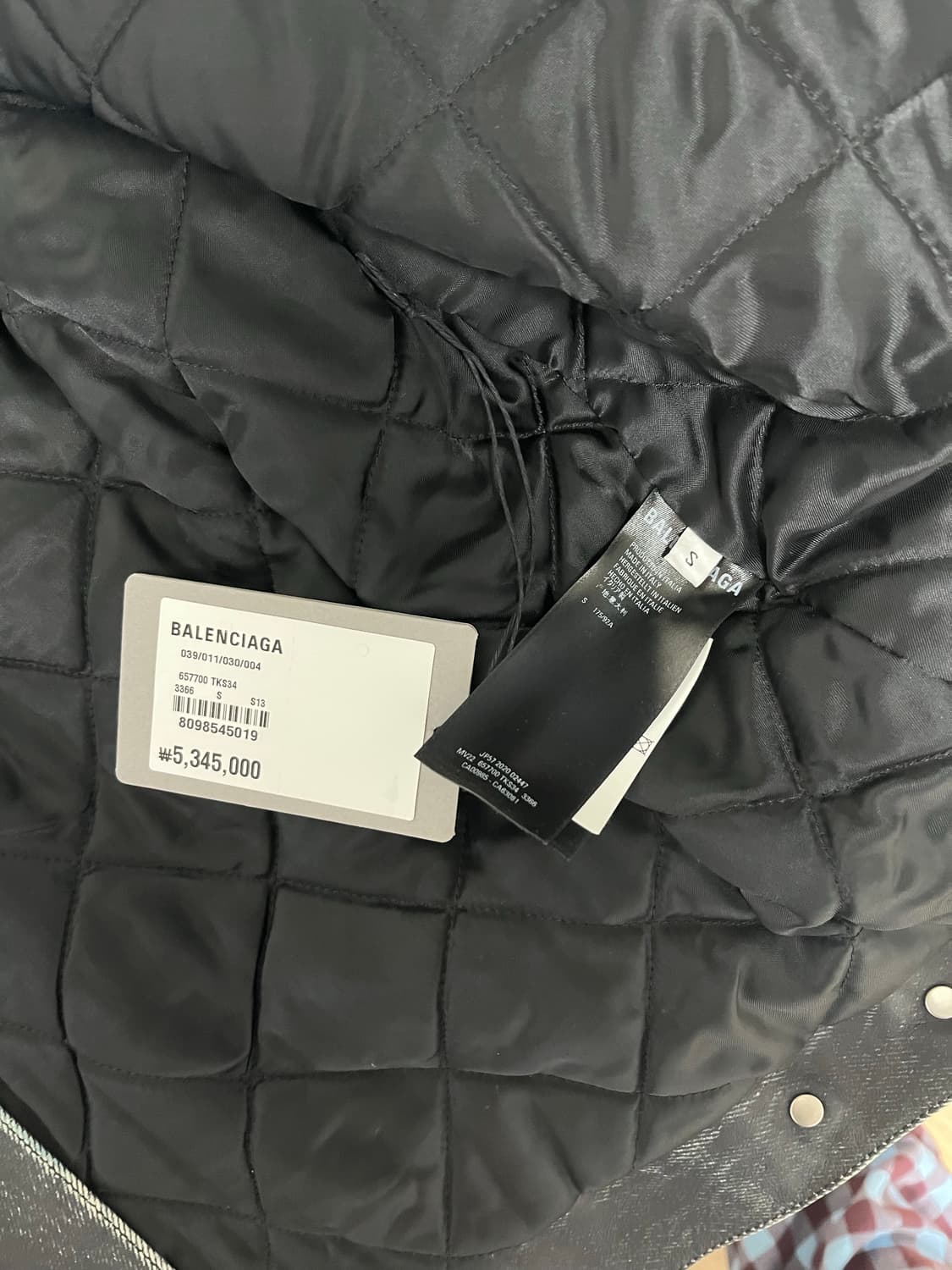 발렌시아가 데님프린트 가죽자켓 상품이미지4