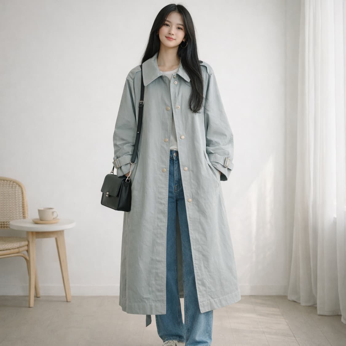 마론에디션 코튼 텐셀 혼방 트렌치 코트 FREE 상품이미지1