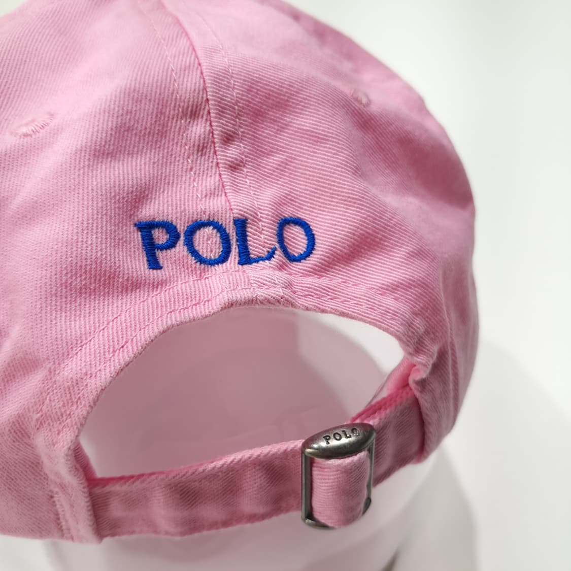 CL523 폴로 로얄 블루 포니자수 핑크 볼캡 모자 상품이미지6