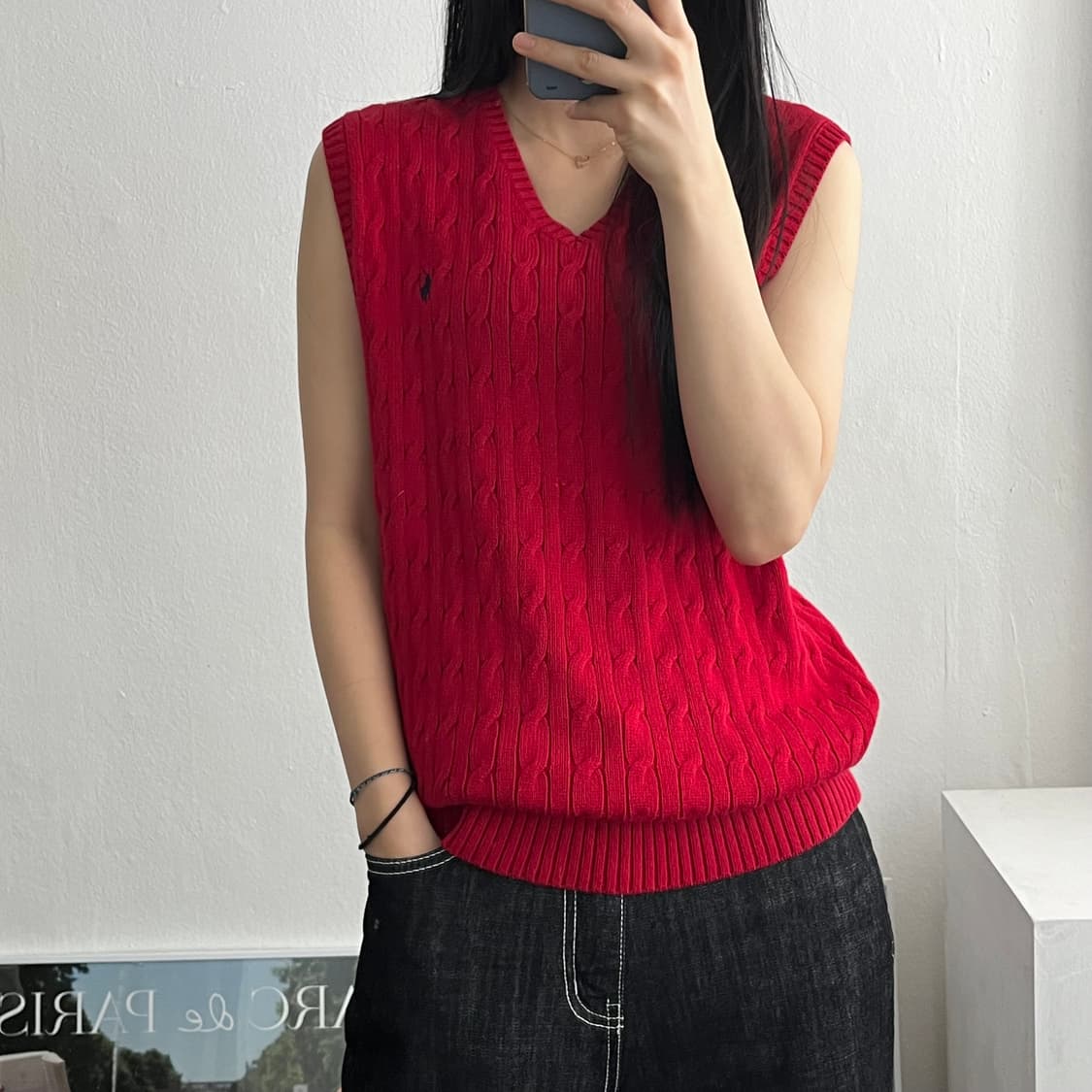 XL(18-20) 폴로니트조끼 A1168 상품이미지1