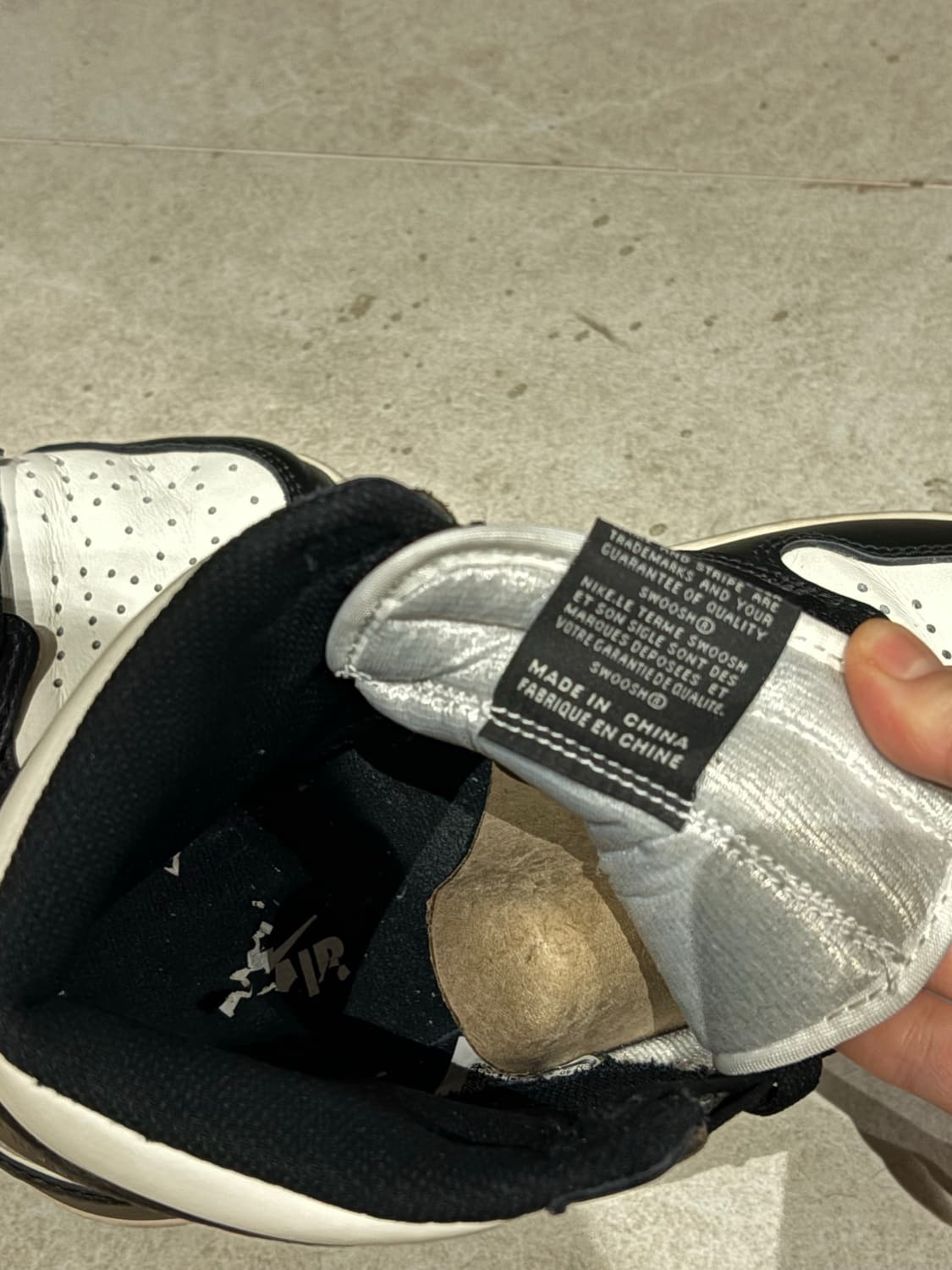 나이키 에어 조던 1 하이 블랙 모카 265 상품이미지7