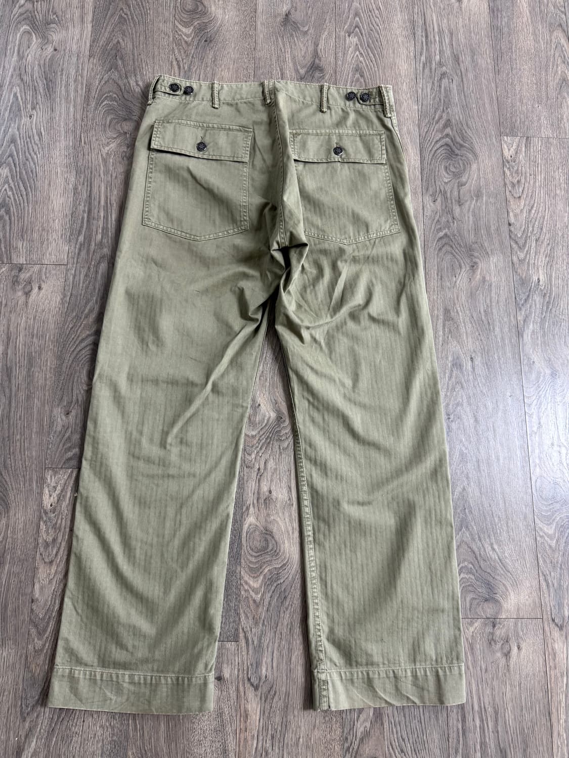 33/32 더블알엘 올리브 헤링본 퍼티그 필드 치노 상품이미지5