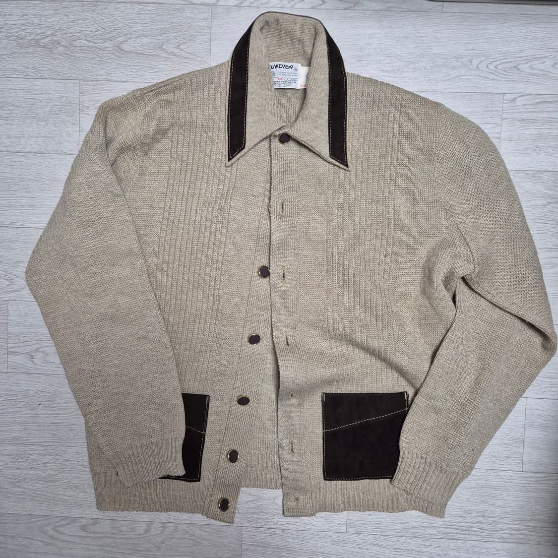 60-70's Made In Canada pure wool 퓨어울 가디건 상품이미지1