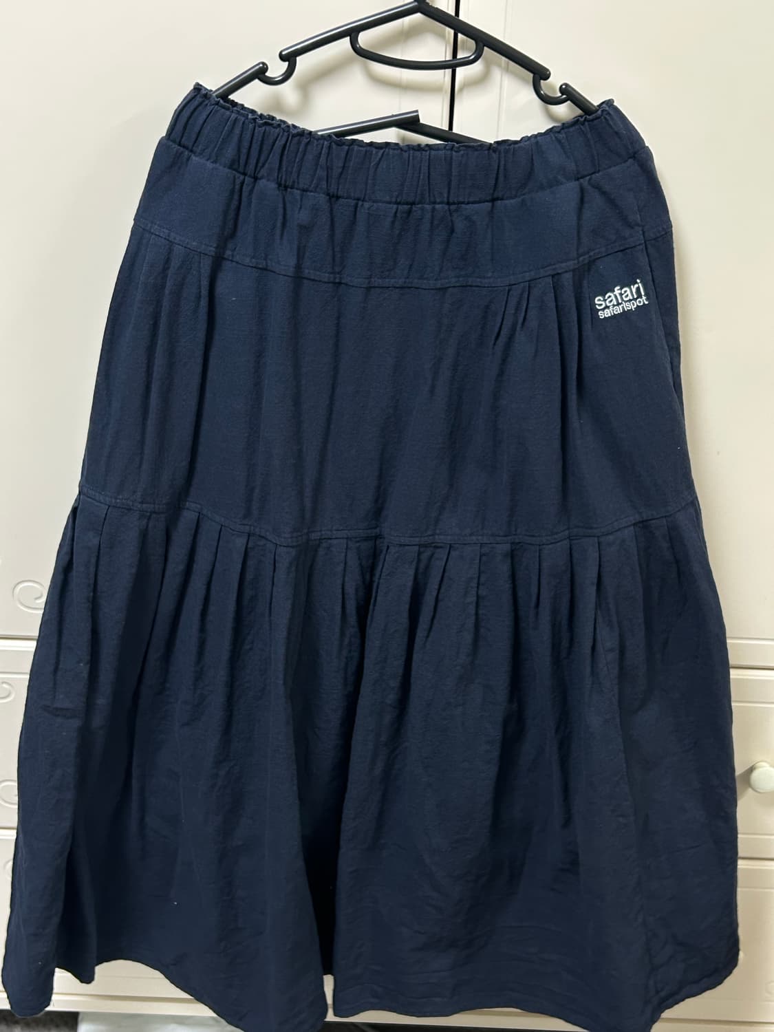 사파리스팟 Safarispot RUFFLE MAXI SKIRT NAVY 상품이미지3