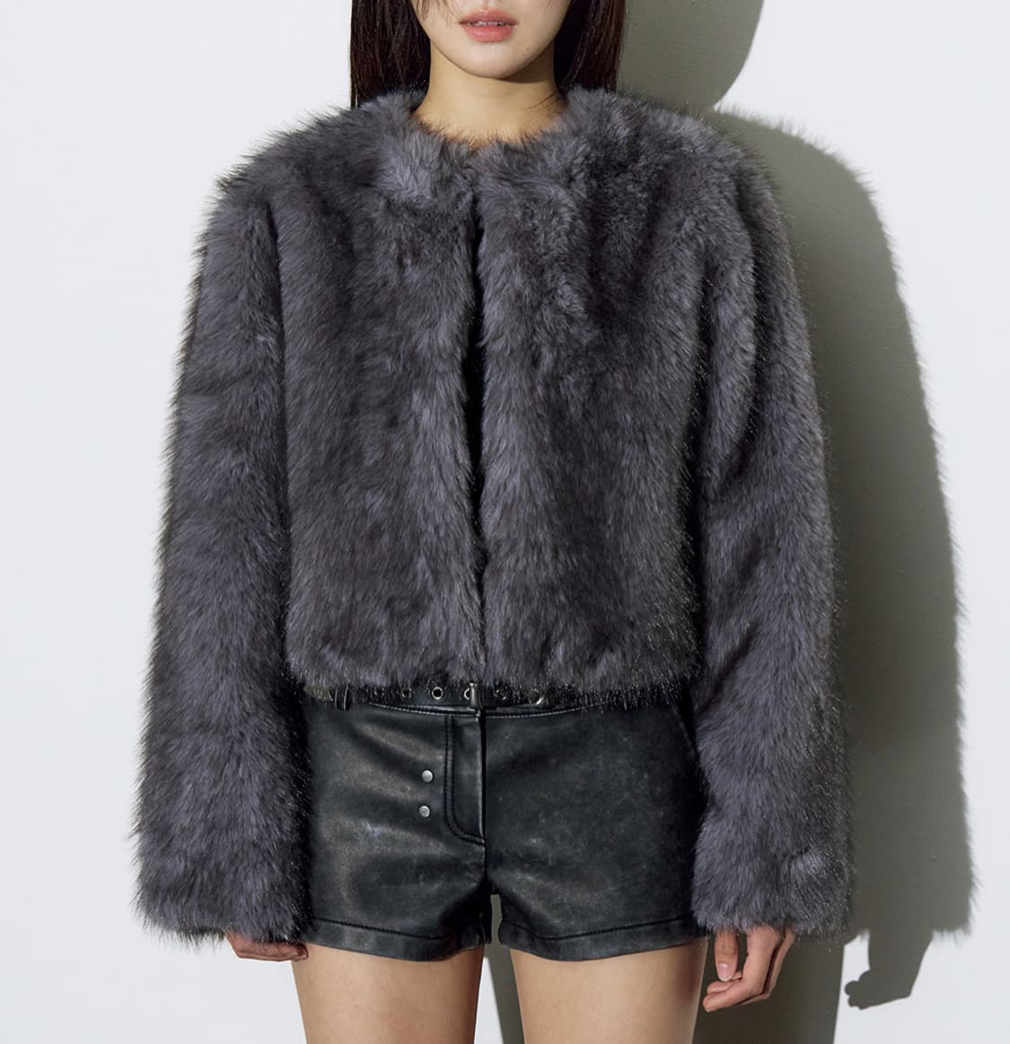 헬레네파리스 카덴자 페어리 퍼 코트 도브그레이 상품이미지3