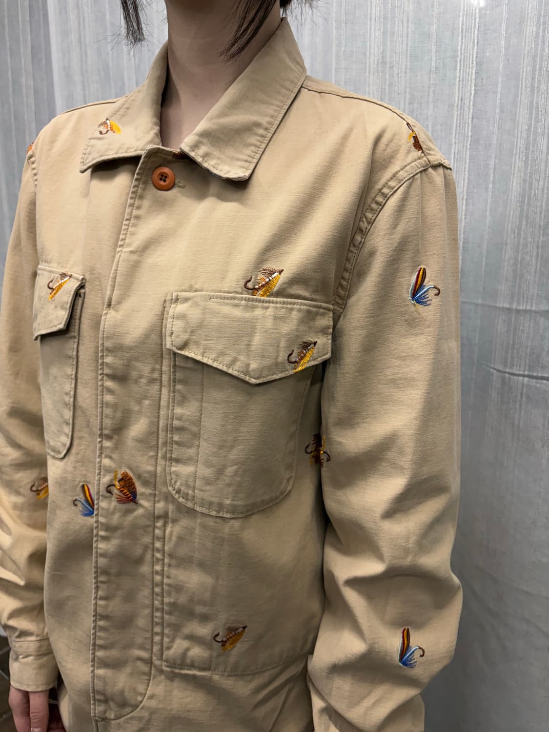 ASPESI 아스페시 자수 코튼 워크웨어 자켓 셔츠 상품이미지2