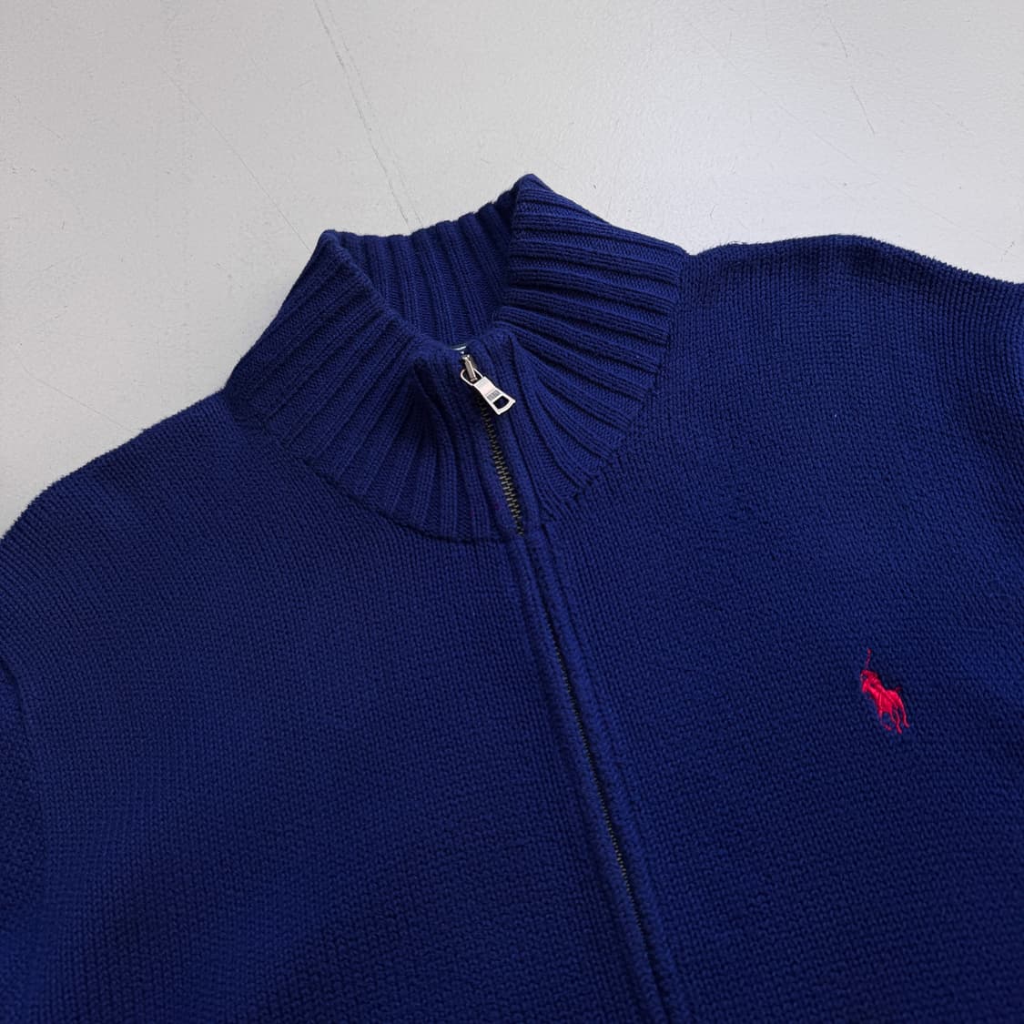 폴로 포니 니트집업 블루 상품이미지3
