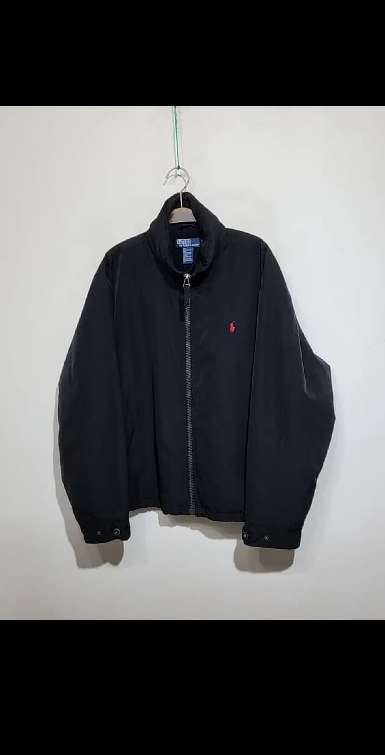 (XL) 랄프로렌 폴로 자켓 블랙 안감기모 로고 점퍼  상품이미지1
