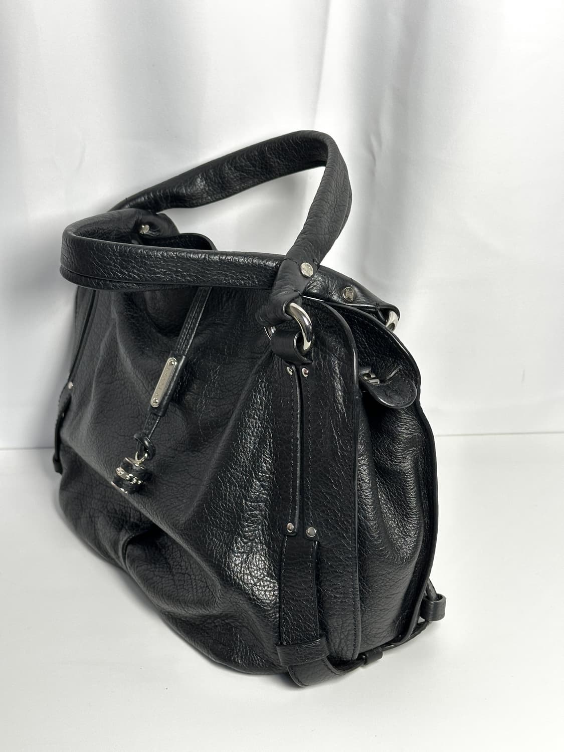 Celine 블랙 레더 숄더백 상품이미지2