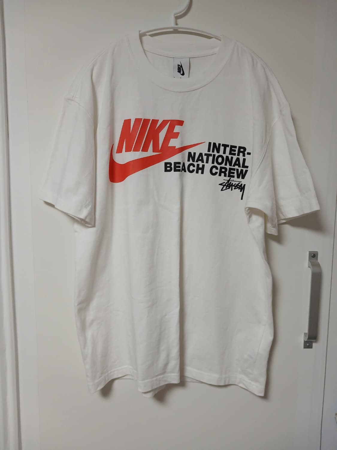 나이키 x 스투시 인터내셔널 비치 크루 티셔츠 화이트 아시아 m 상품이미지1
