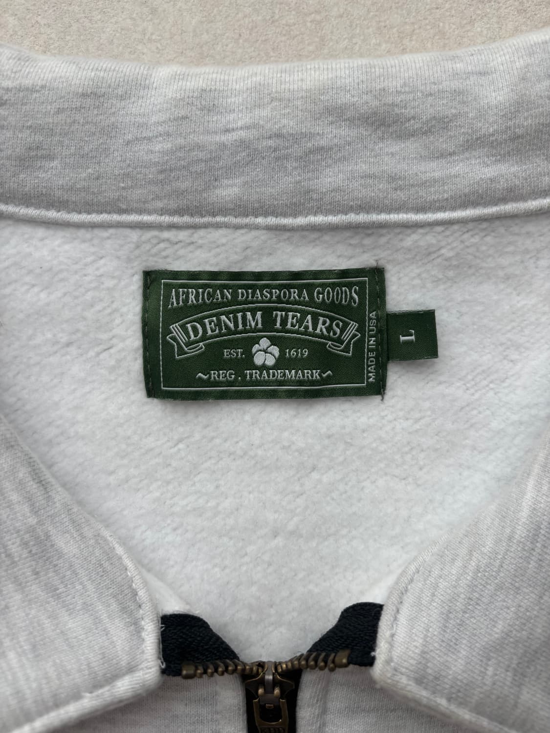 [L] 데님 티어스 하프집업 맨투맨 상품이미지2