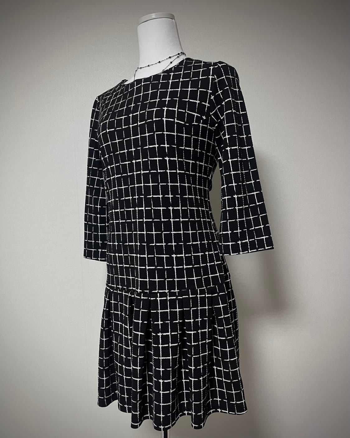 오네갸루 체크 원피스 상품이미지1