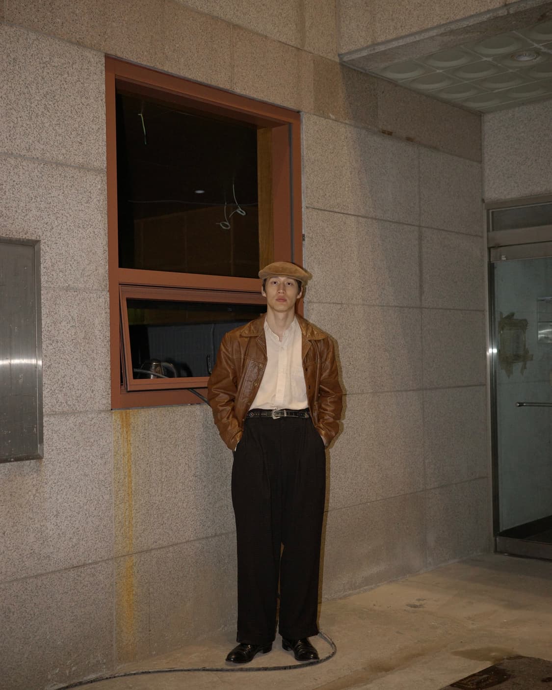 50‘s 빈티지 레이온 자카드 테일러 와이드 슬랙스 상품이미지8