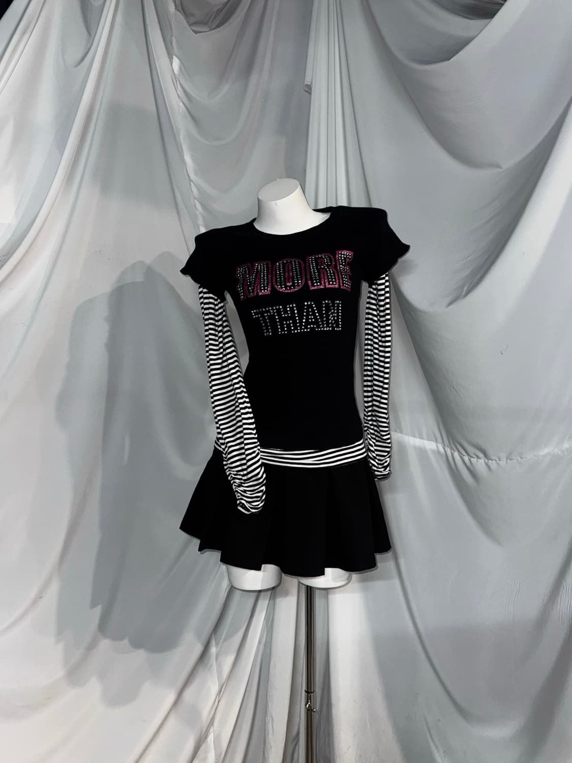 하라주쿠 핑크 지브라 데일리 팝 갸루 코디세트  상품이미지5