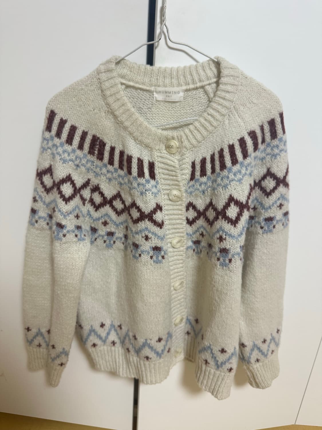 허밍니트 노르딕니트 니트가디건 멍텅구리가디건 빈티지가디건 패턴가디건 상품이미지1