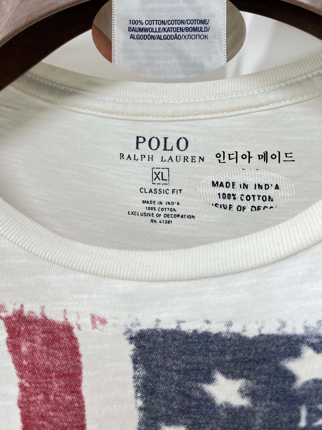 폴로 랄프로렌 빈티지 플래그 워시드 슬라드 티셔츠 상품이미지3