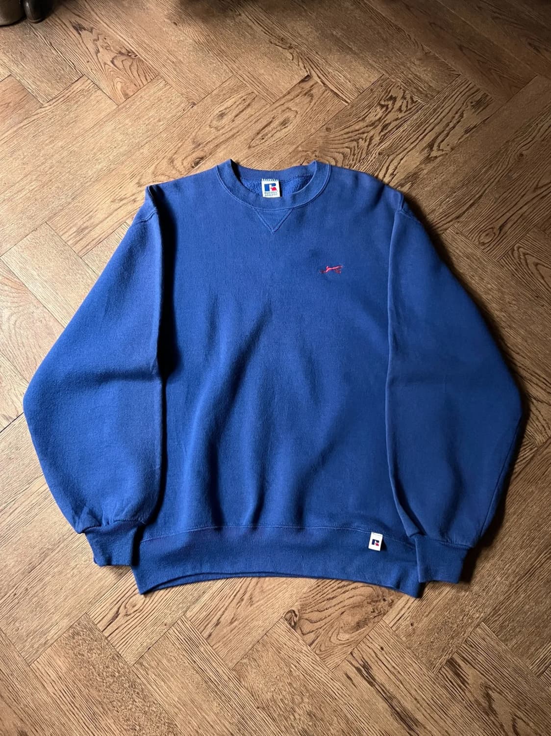 [L]00's Russell USA 러셀 블루 플레인 스웻셔츠 상품이미지1