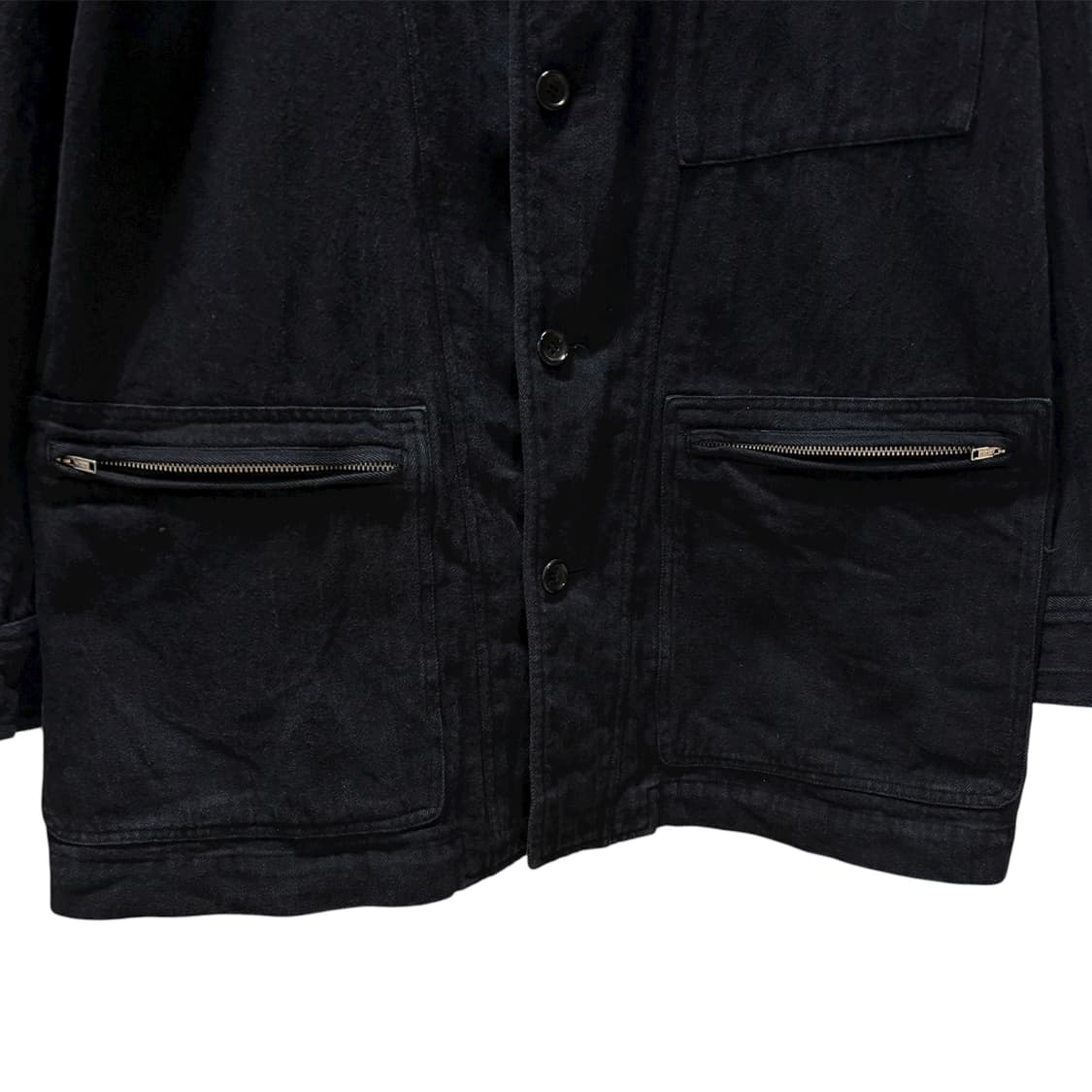 [M] 80‘s 꼼데가르송 옴므 코튼 하프 코트 상품이미지3