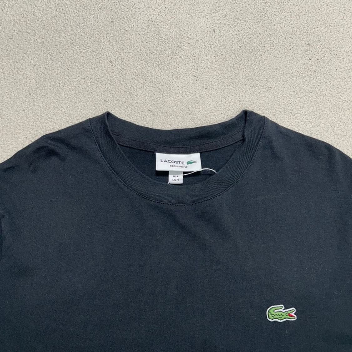 LACOSTE 블랙 로고 데이프 반팔 M 상품이미지6