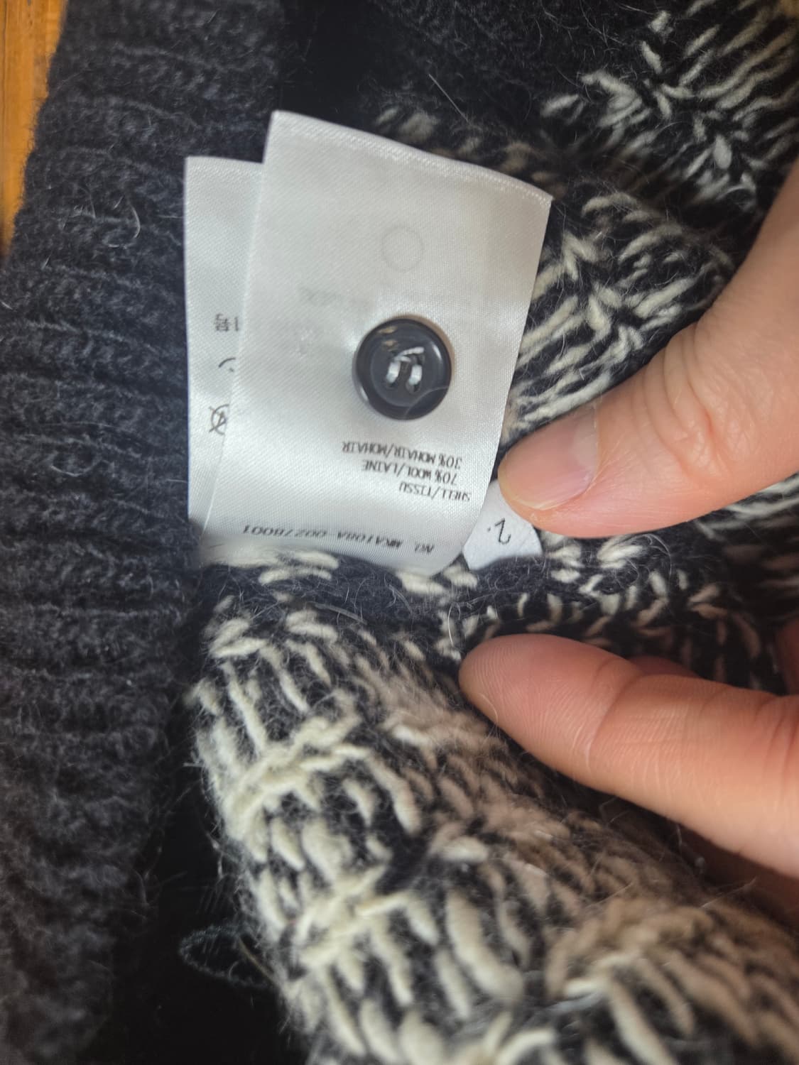 톰브라운 펭귄 니트 블랙/화이트 상품이미지3