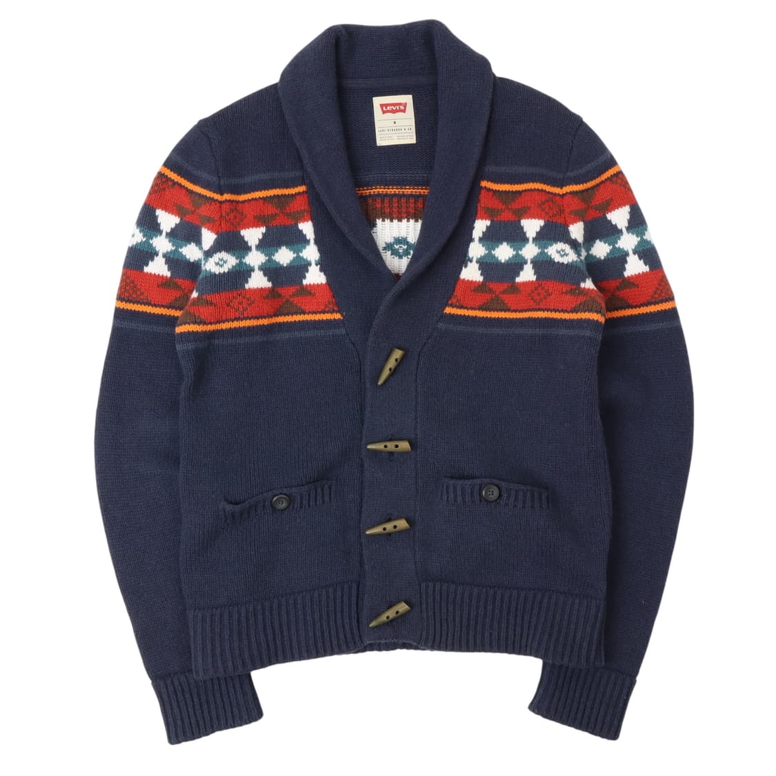 리바이스 더플 에스닉 니트 숄카라 가디건 상품이미지1