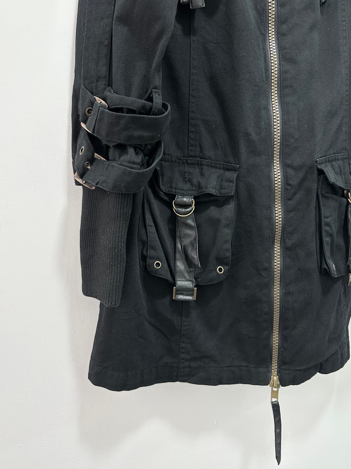 00s zipper leather detail 2way jacket 상품이미지5