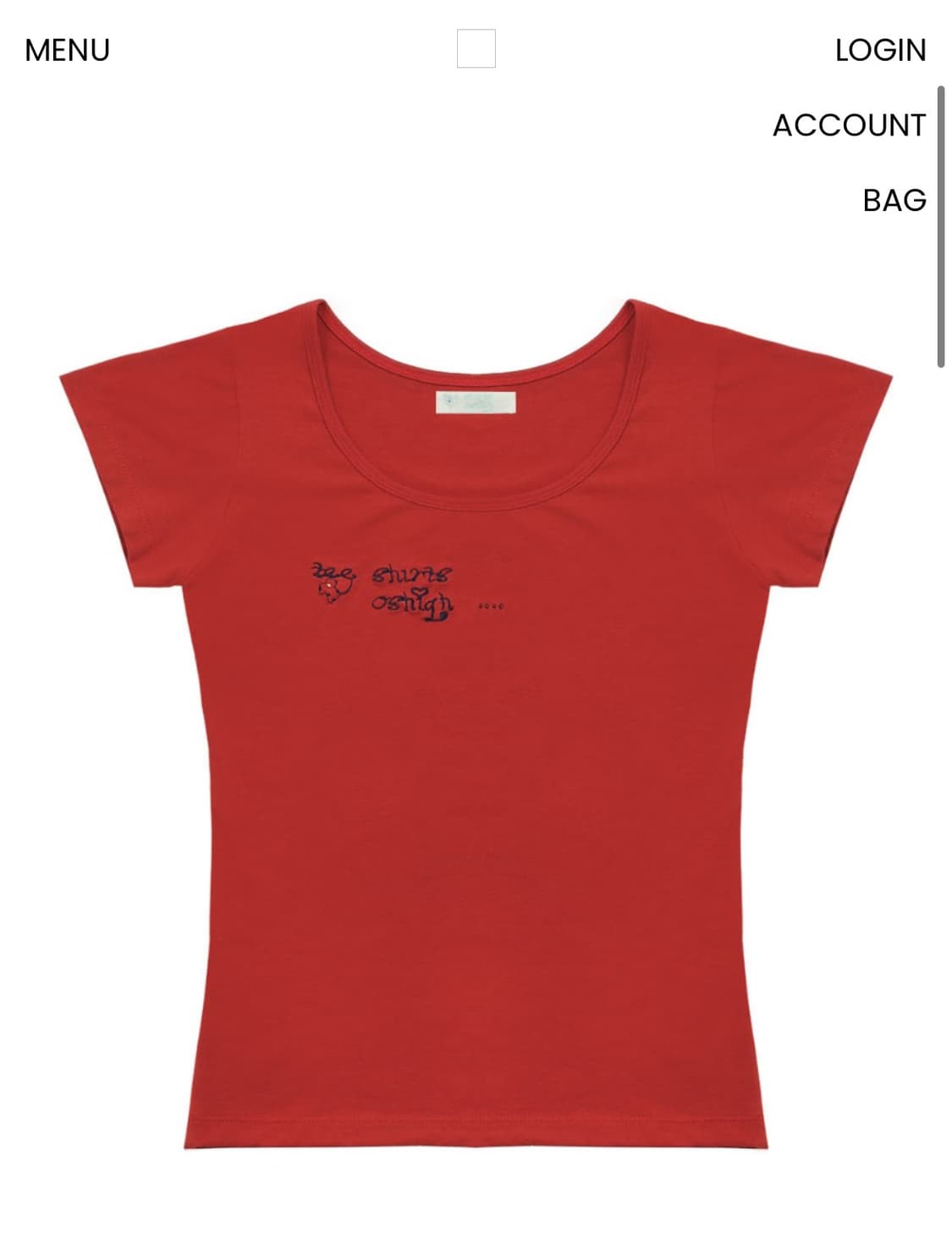 오스하이 Basic Tee RubyRed 상품이미지1