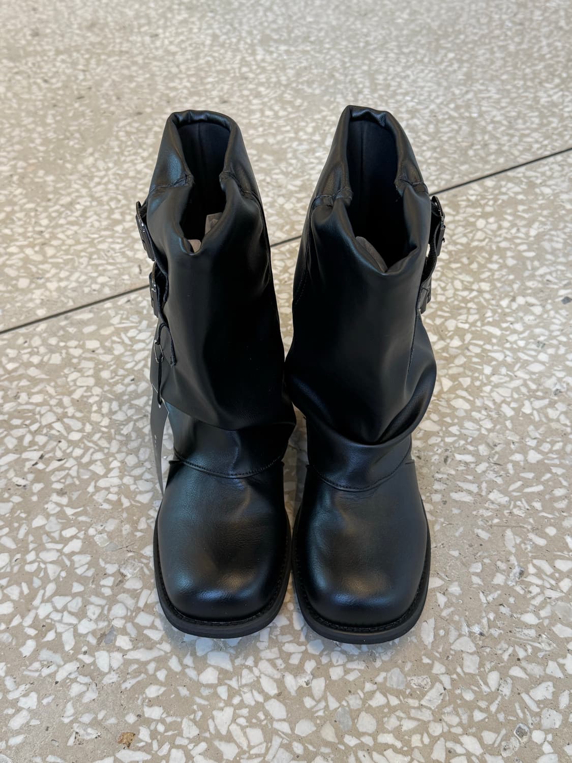 Vintage Black Leather Boots 상품이미지6
