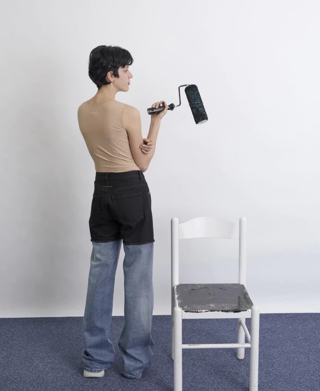 mm6 메종 마르지엘라 투톤 데님 팬츠 40 상품이미지3