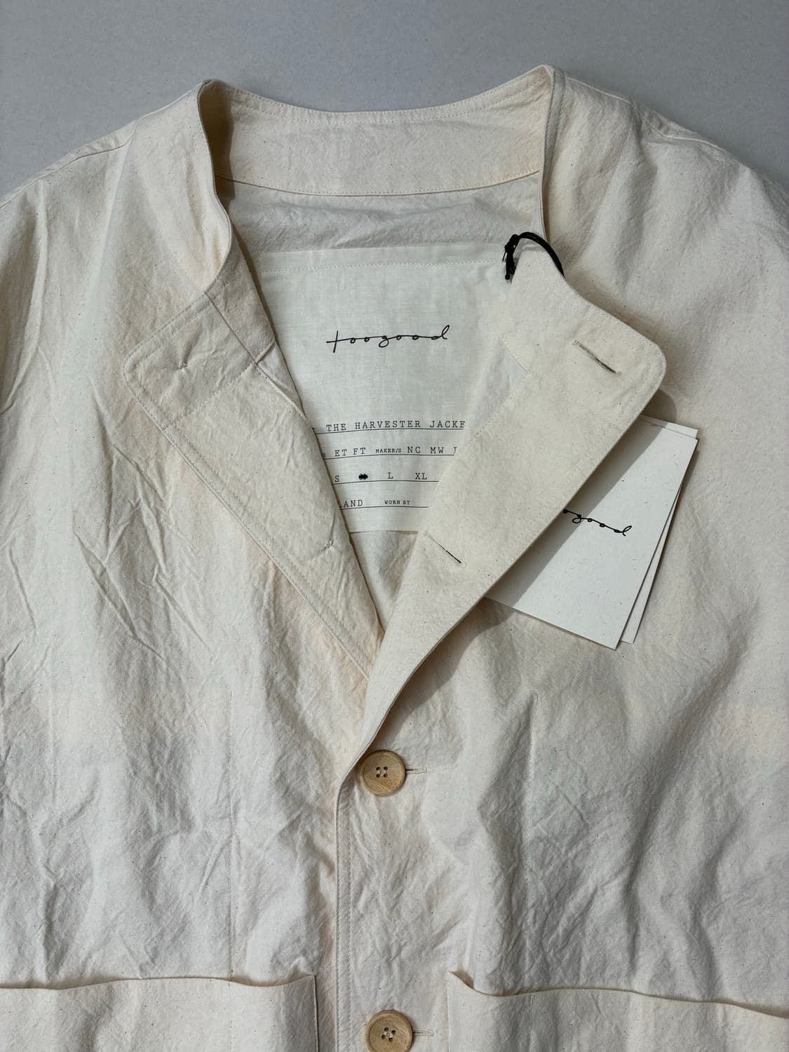 Toogood 투굿 더 하베스터 자켓 텍스쳐드 코튼 RAW컬러 상품이미지2