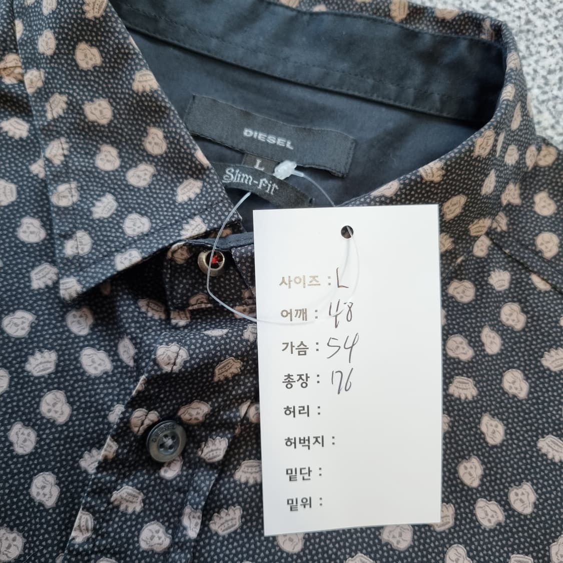 디젤 스컬 로고 셔츠  상품이미지7