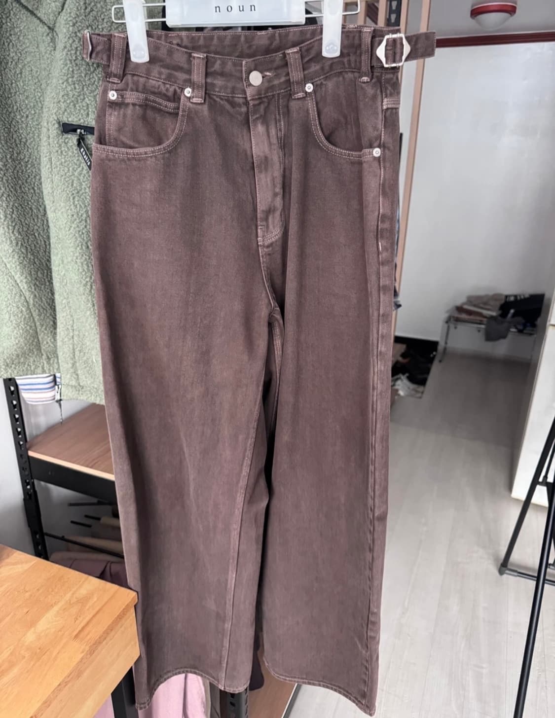 노운 다잉 와이드 데님팬츠 0 size 상품이미지4