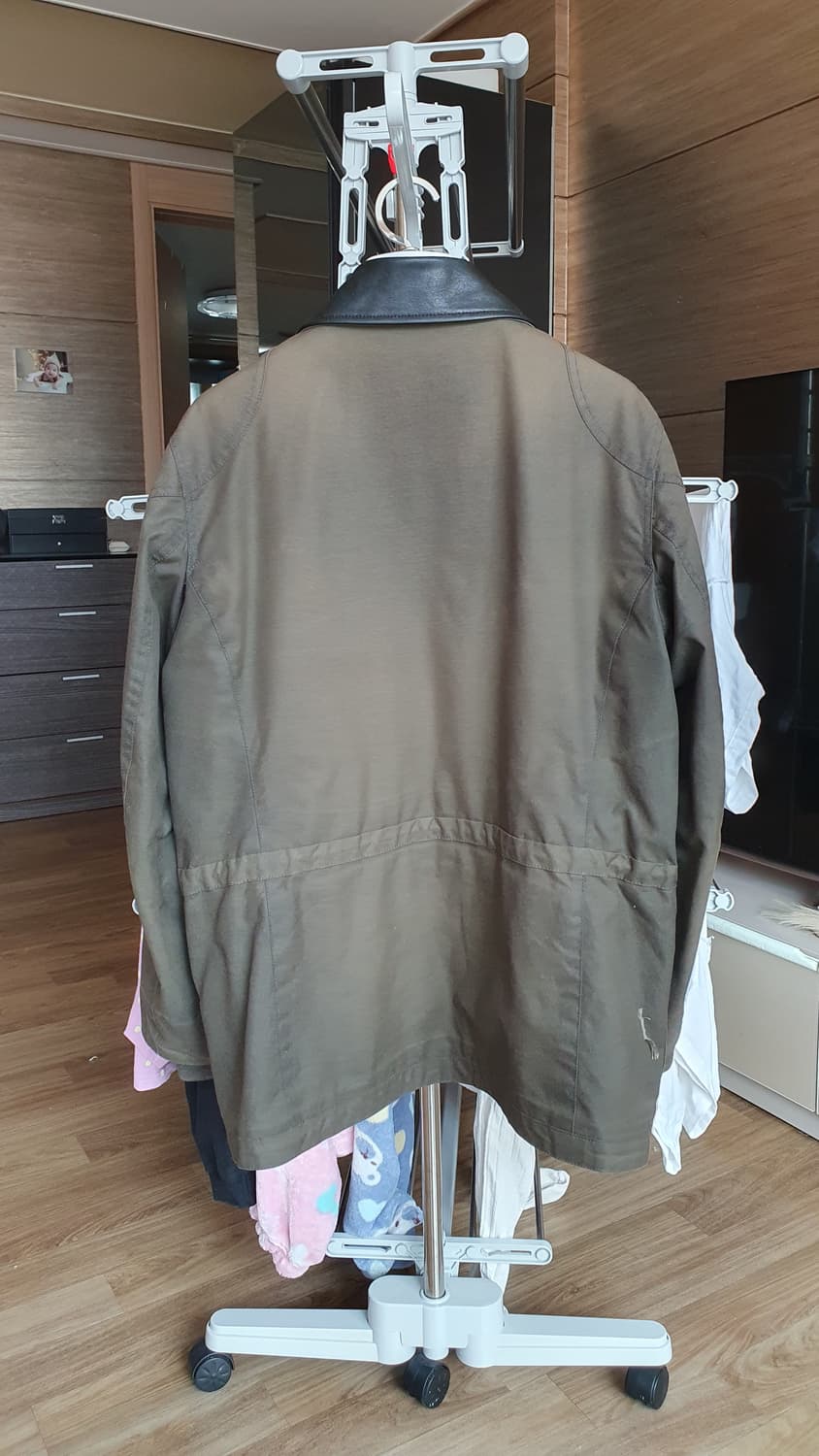 바스통 001 헌팅 왁스자켓 M 올리브 상품이미지2