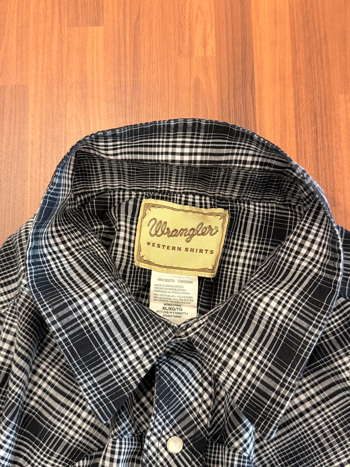 Wrangler 랭글러 웨스턴 체크 반팔 셔츠 상품이미지7