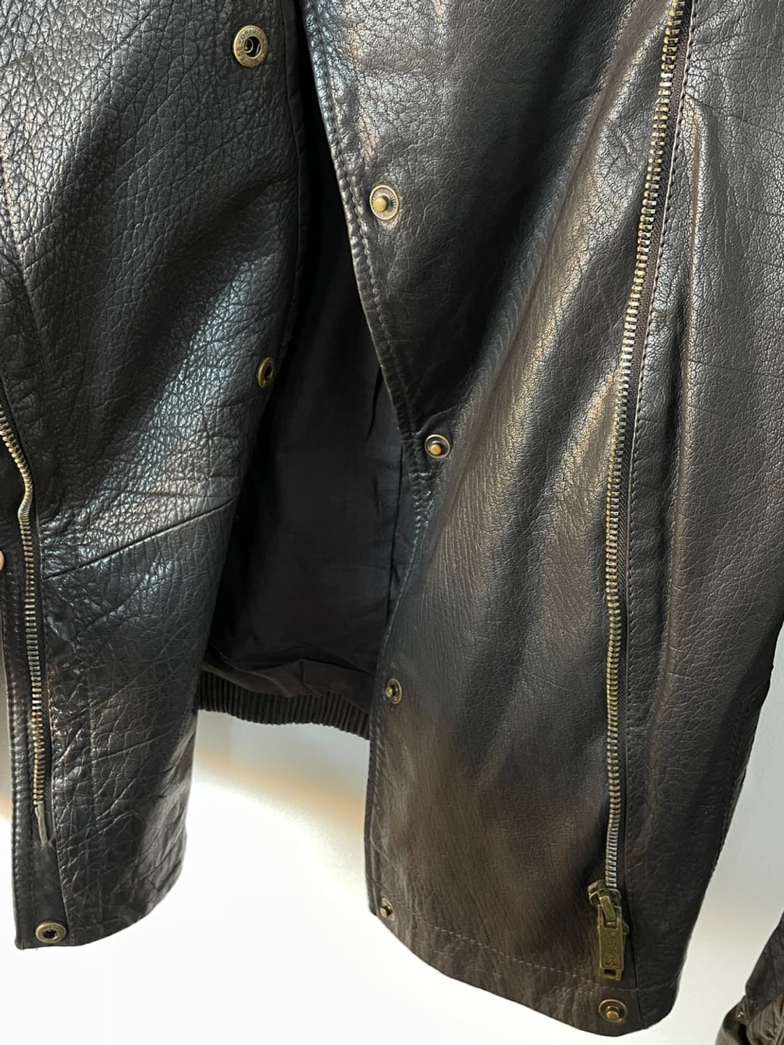 Dkny 하이넥 레더 자켓 상품이미지7