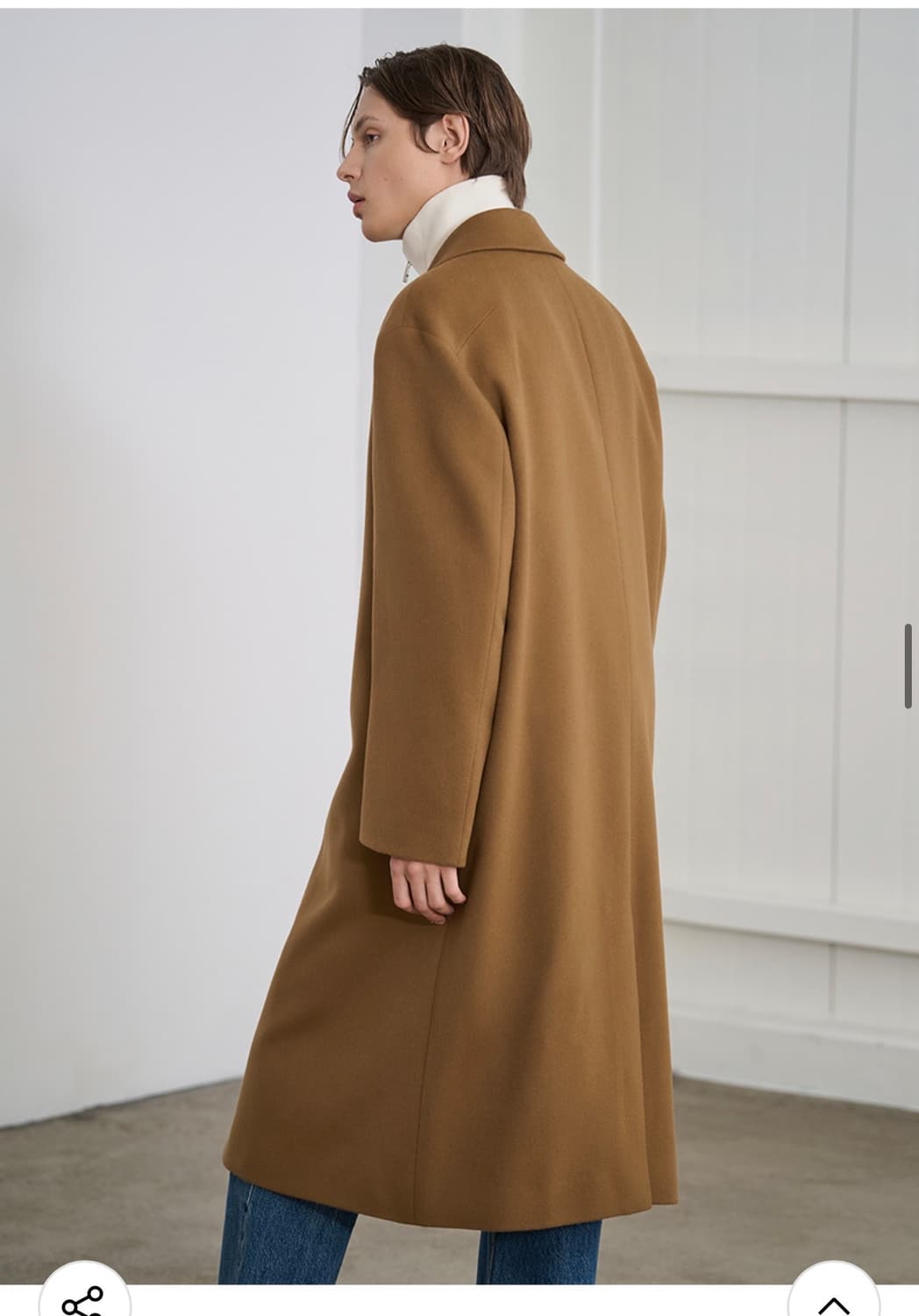 (새상품)(M) 드로우핏 프리미어 퓨어 캐시미어 로브 더블 코트 판매 상품이미지7