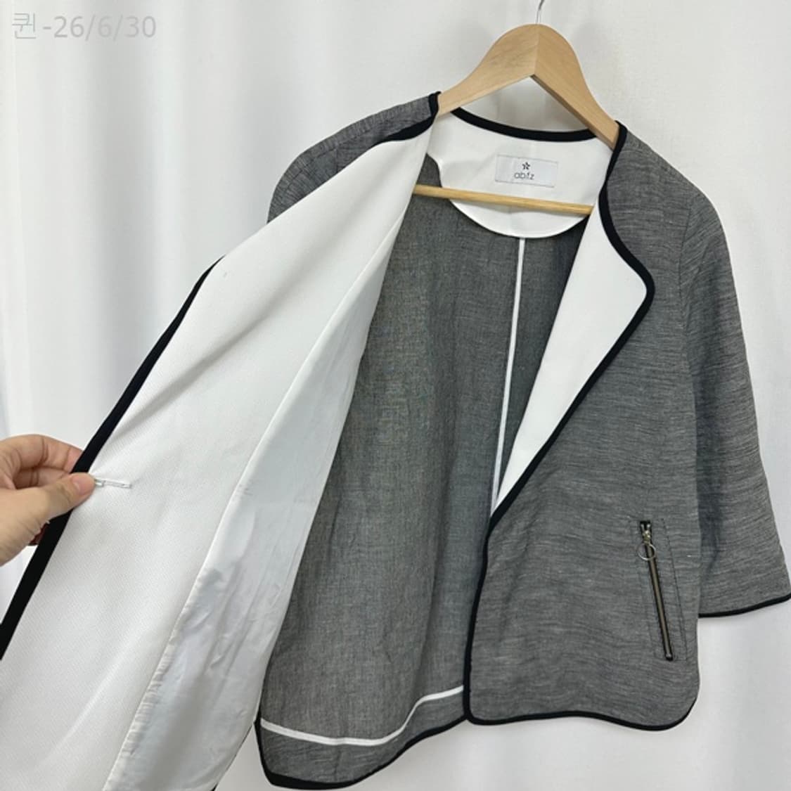 a.b.fz여자 얇은 자켓 가디건 그레이 FREE 상품이미지4