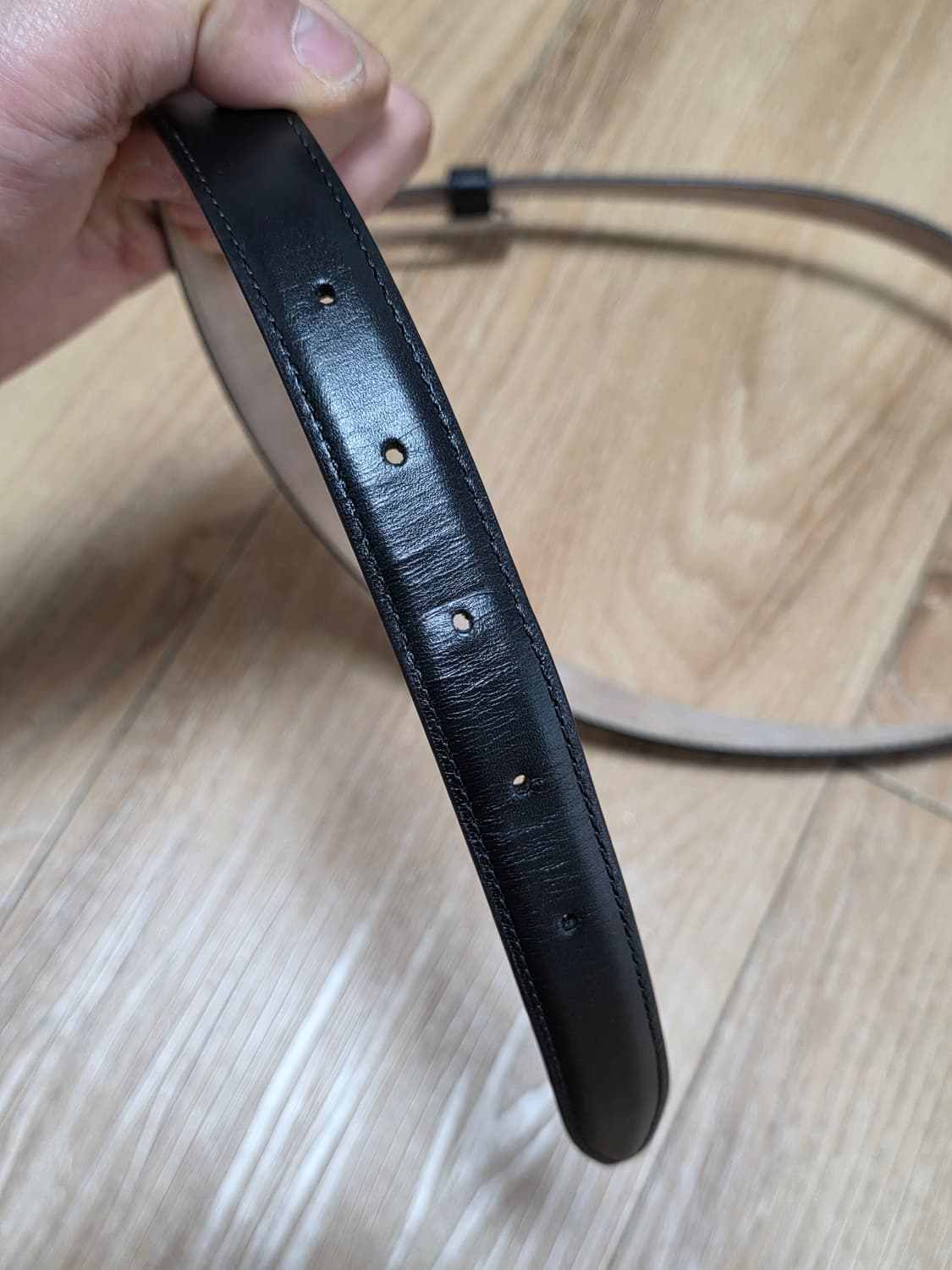 90size택포33만)허스밴드파리 나파레더 벨트 상품이미지4