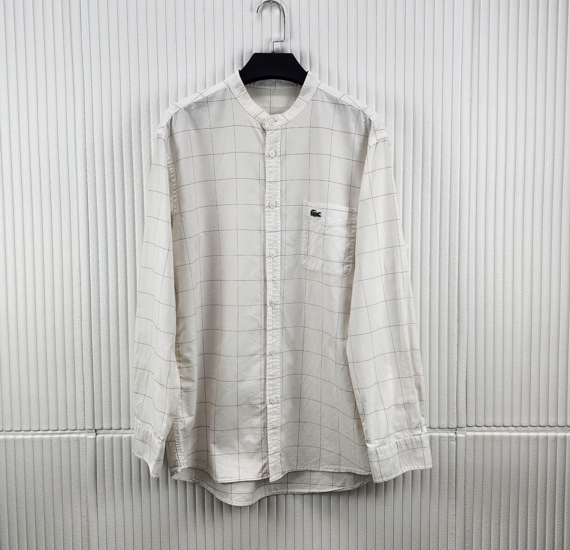 [105]라코스테 윈도우 체크 밴드카라 셔츠 상품이미지4