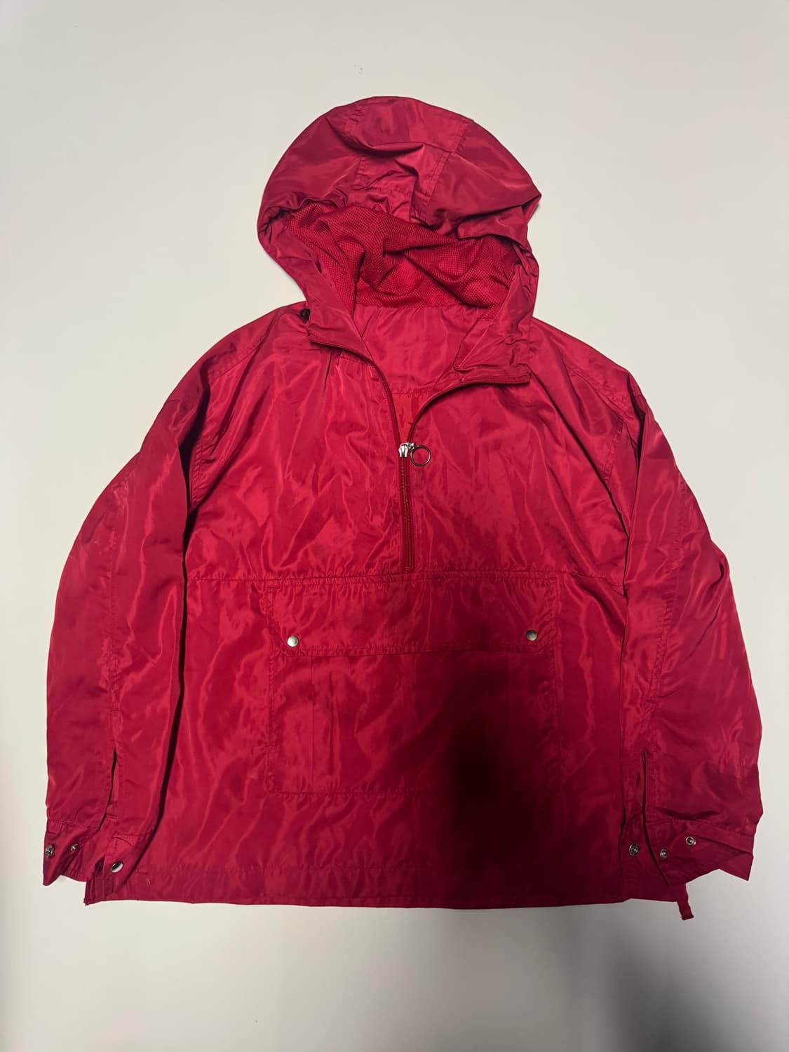 일본빈티지 JPN 레드 바람막이 후드 아노락 L ~ XL 상품이미지1