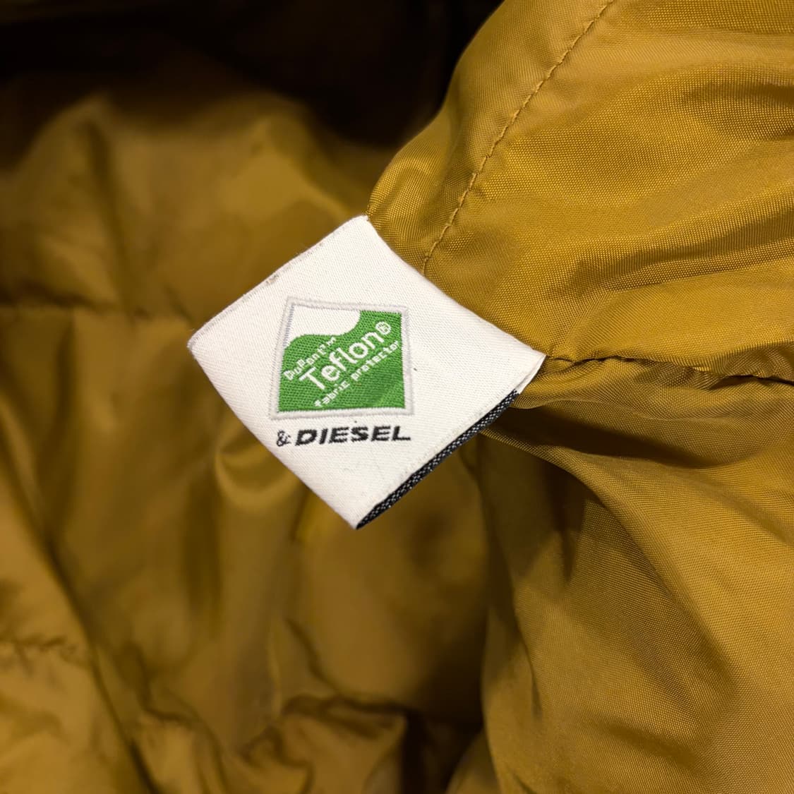 [M] 디젤 카키 브라운 포켓 후드 패딩 점퍼 C20 상품이미지8