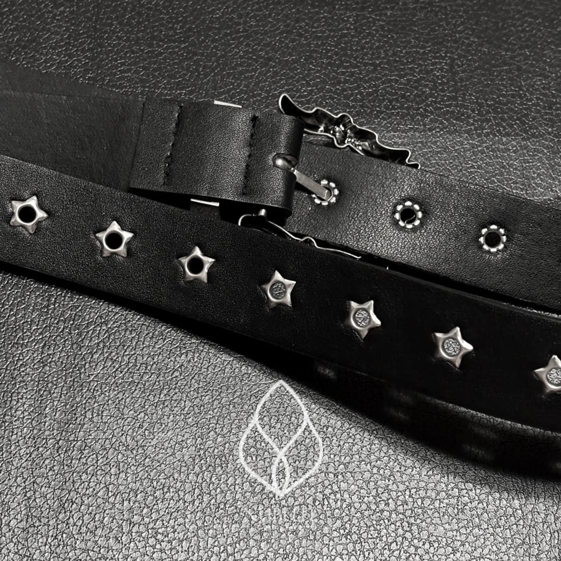 🌗 Chrome buckle belt / 크롬 버클 스터드 웨스턴 벨트 상품이미지9