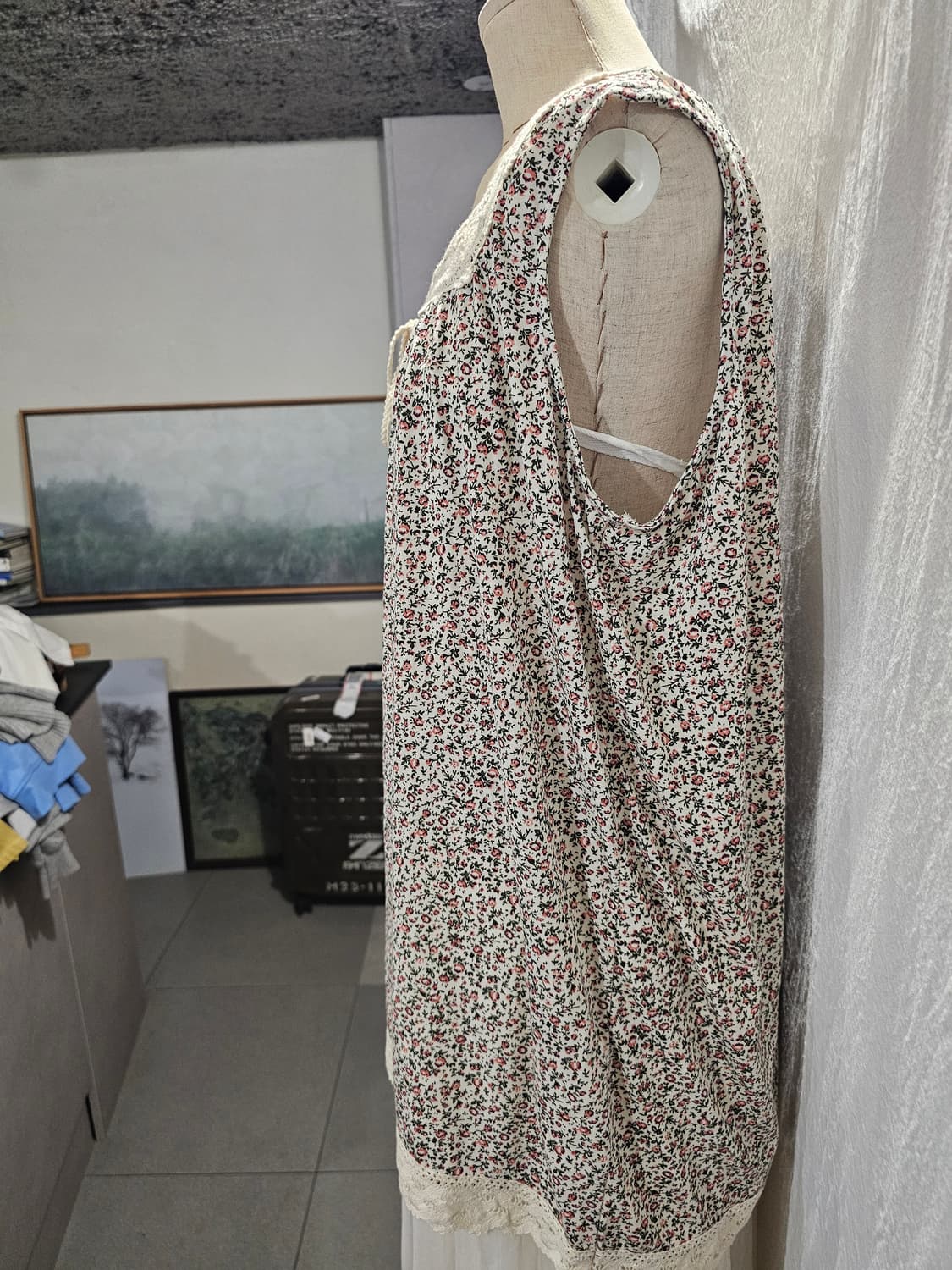 [새상품급/] "빈티지 플라워 레이스 레이어드 원피스 상품이미지7