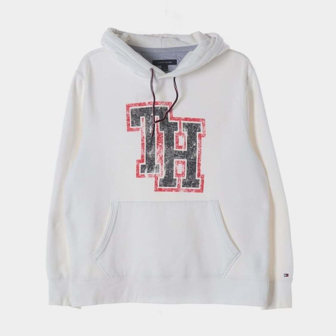 타미힐피거 빅로고 기모 후드티 화이트 L 상품이미지1