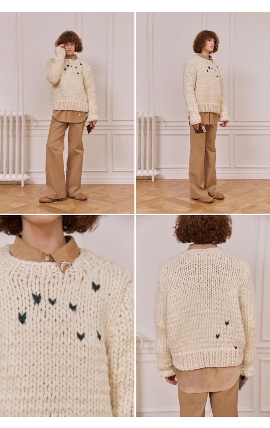 STU 핸드메이드 (크림) 니트 상품이미지1