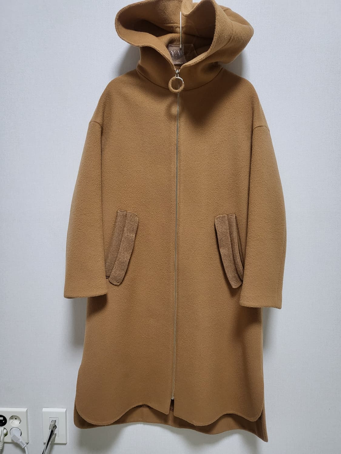 파격가!!  O2nd 오즈세컨 캐시미어+모 오버핏 롱 코트 free 상품이미지4