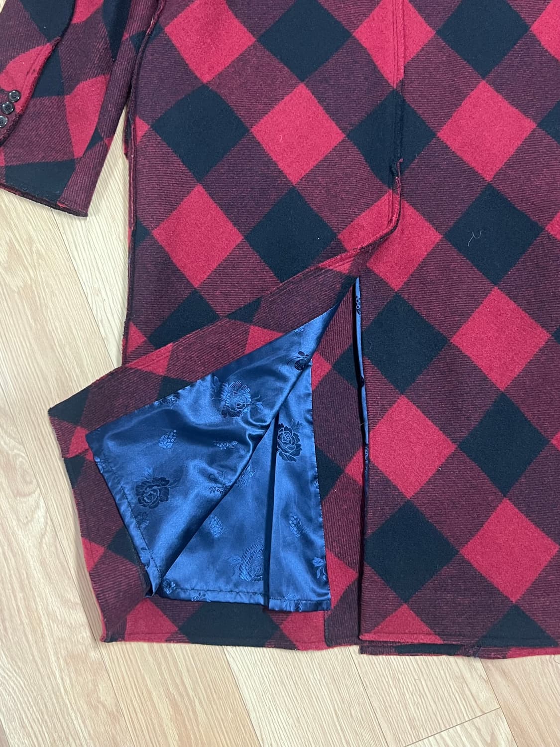 푸시버튼 머플러 울코트 상품이미지6